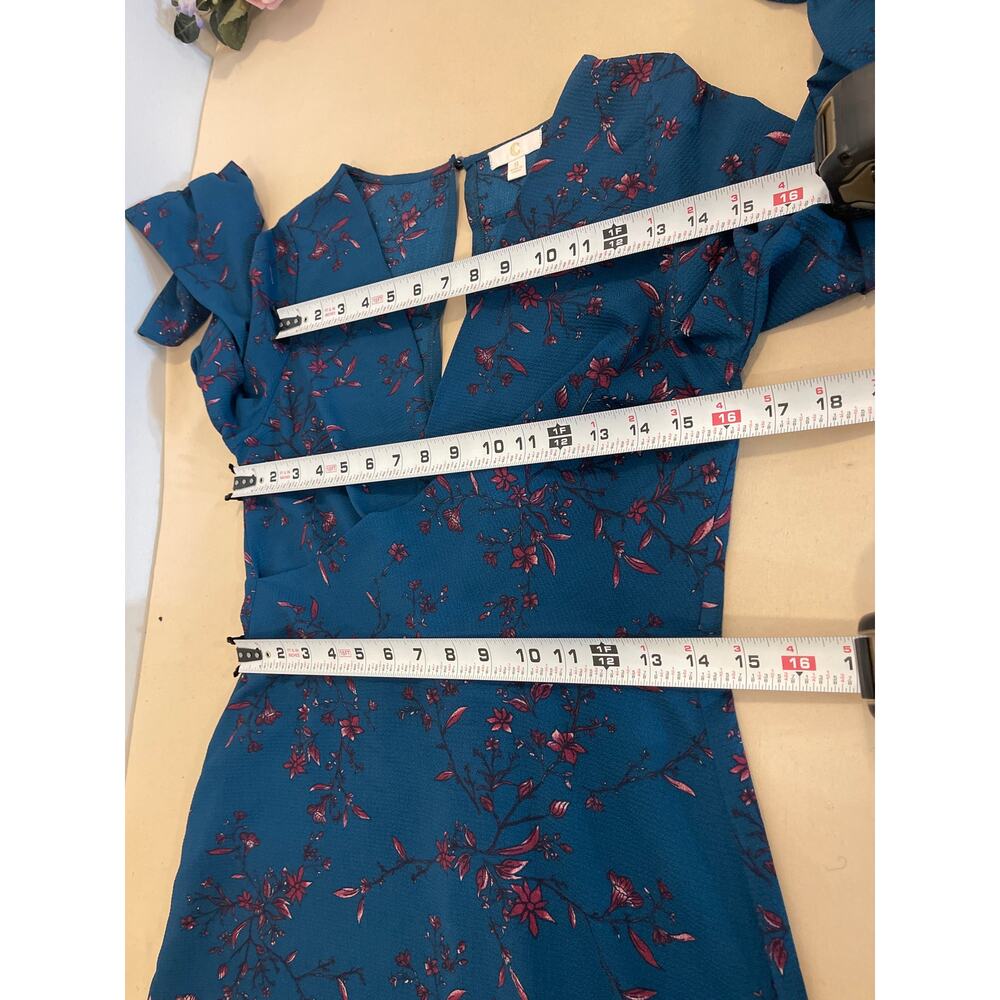 C Sundress Womens Small Multi Floral V-Neck Whimsigoth Romantic Goth Cottagecore - Picture 8 of 10